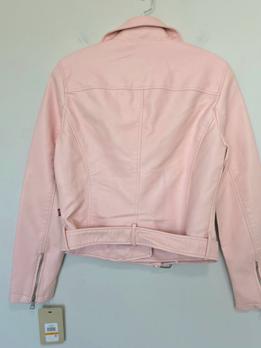 Levi's Faux Leather Moto Jacket Pink Size S NWT - Picture 3 of 8
